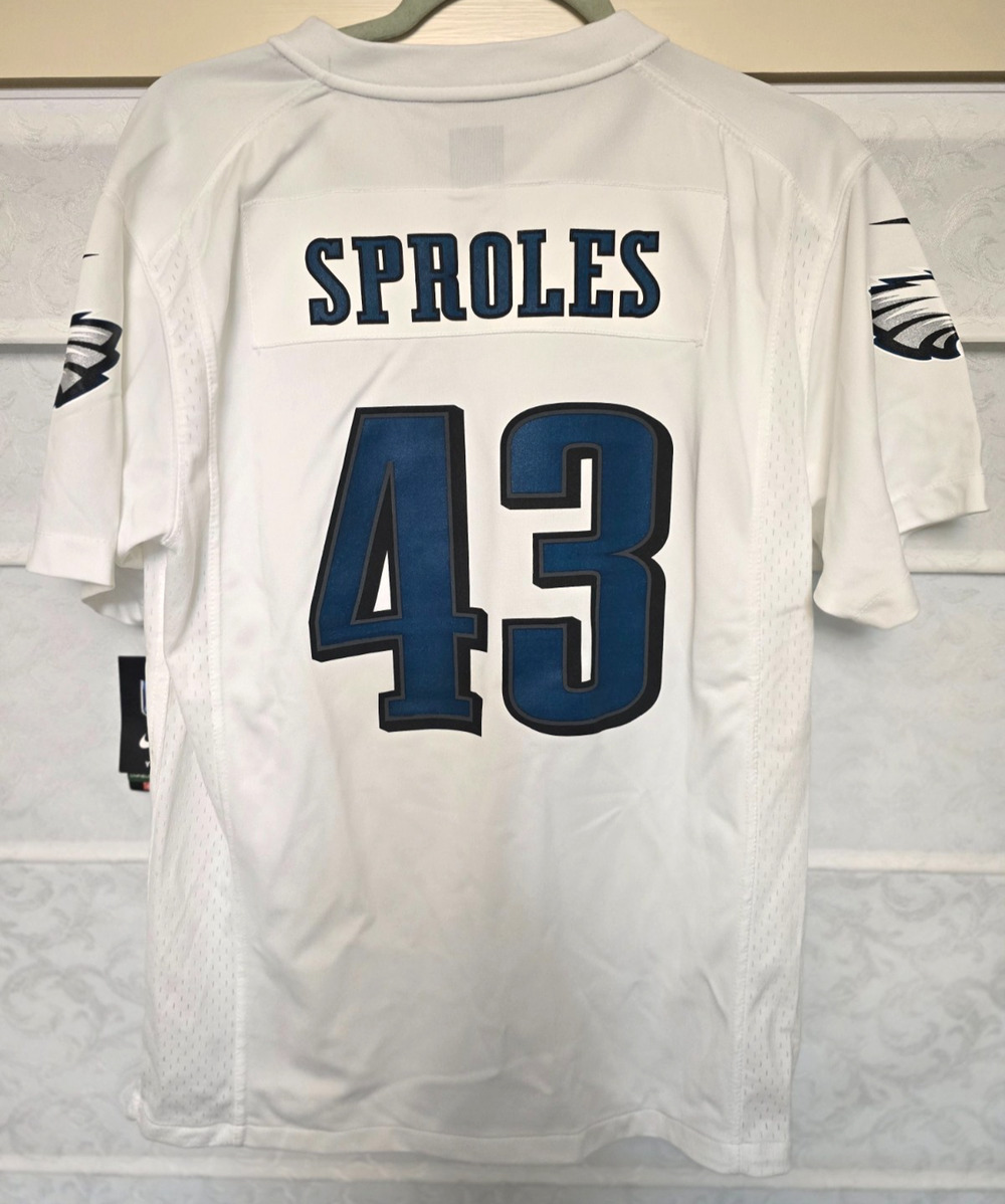 Nike Philadelphia Eagles Darren Sproles #43 Youth XL White On Field Jersey NWT